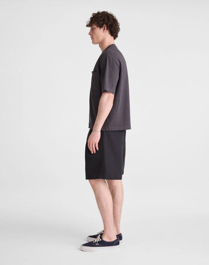 Madewell Double-Pleated Shorts in Meridian Linen Blend Black