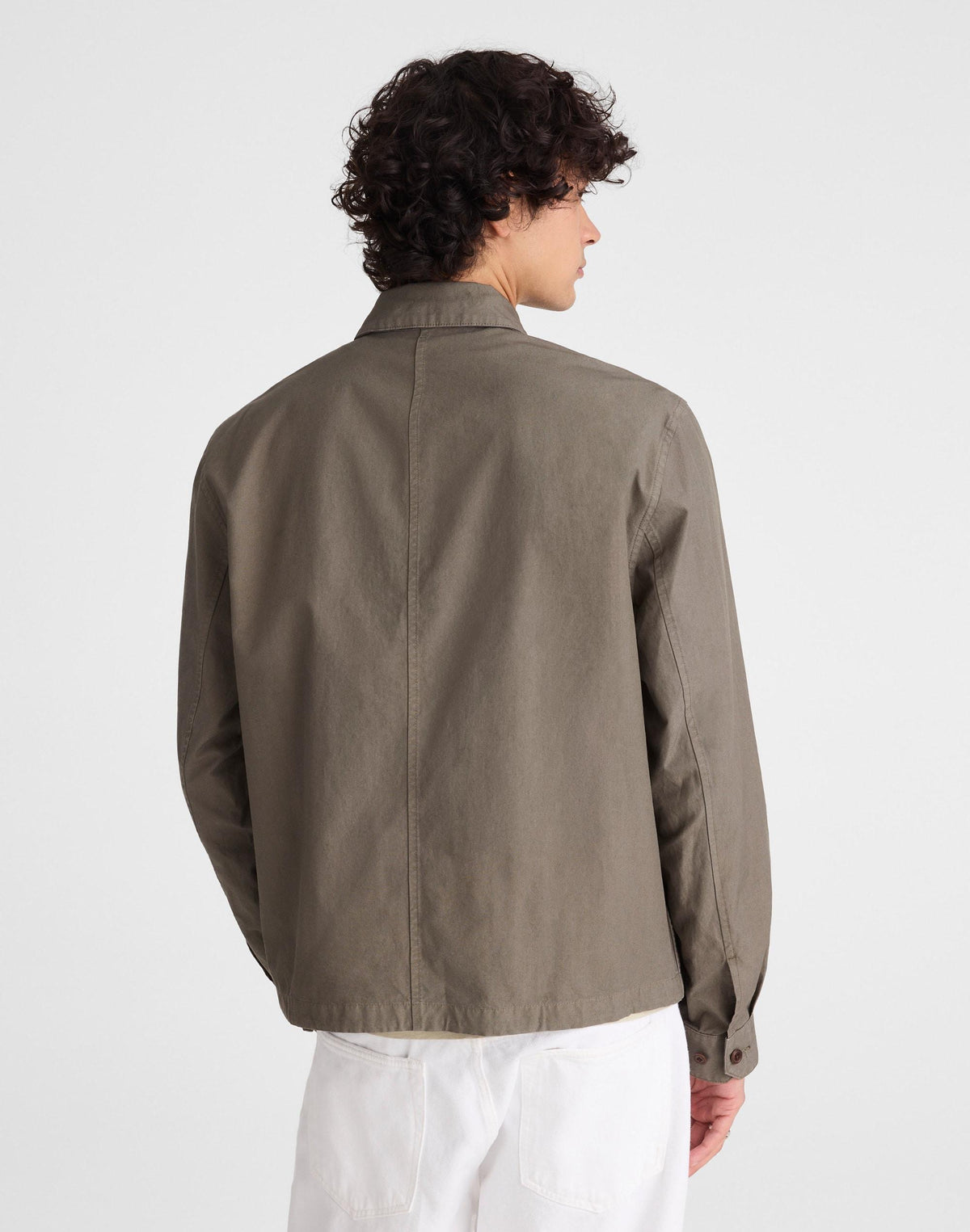 Madewell Zip Jacket in Cotton Twill Capers