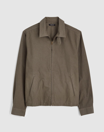 Madewell Zip Jacket in Cotton Twill Capers