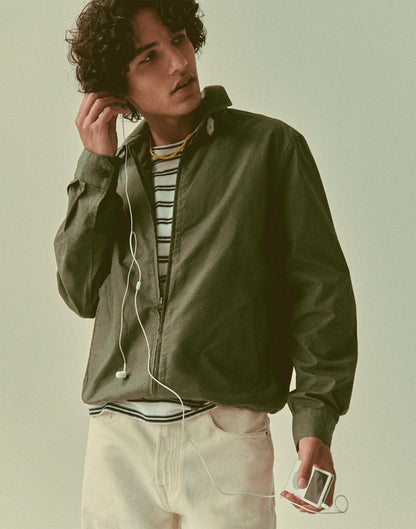 Madewell Zip Jacket in Cotton Twill Capers