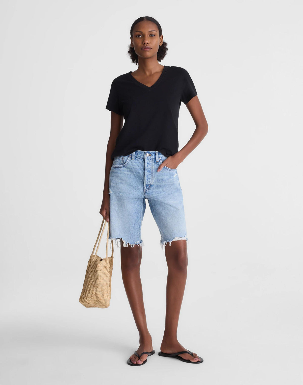 Madewell The Essex Long Baggy Short Londe Wash