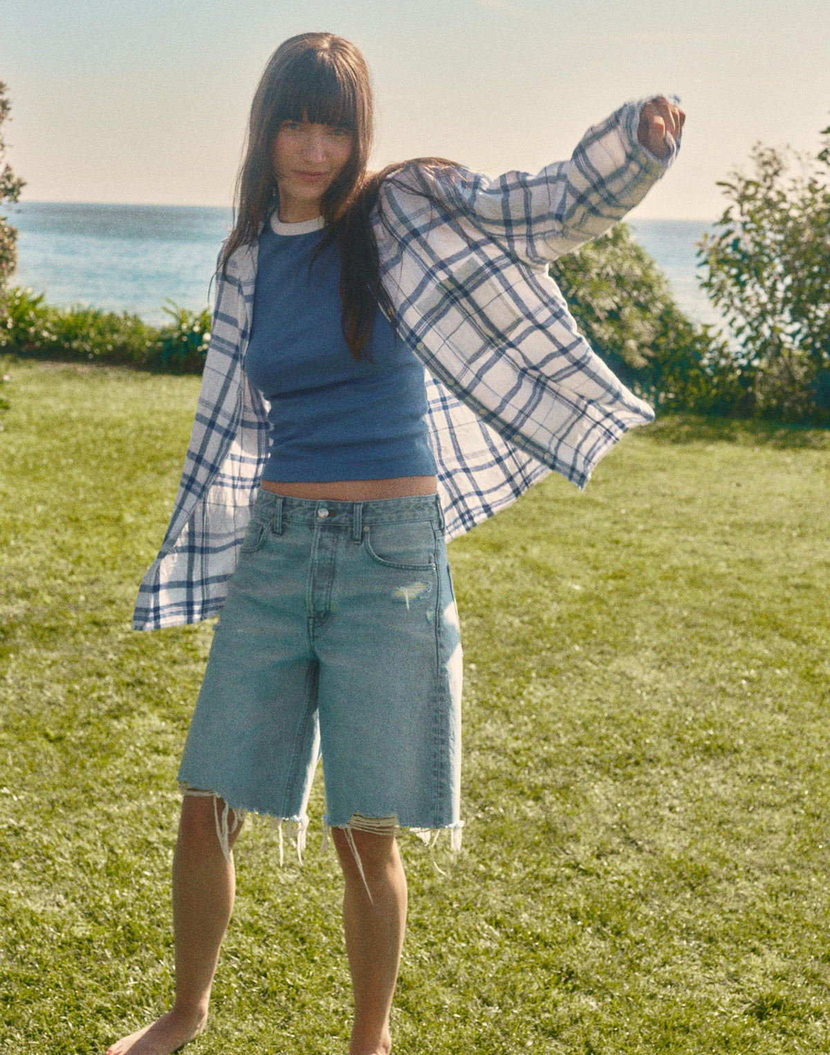 Madewell The Essex Long Baggy Short Londe Wash