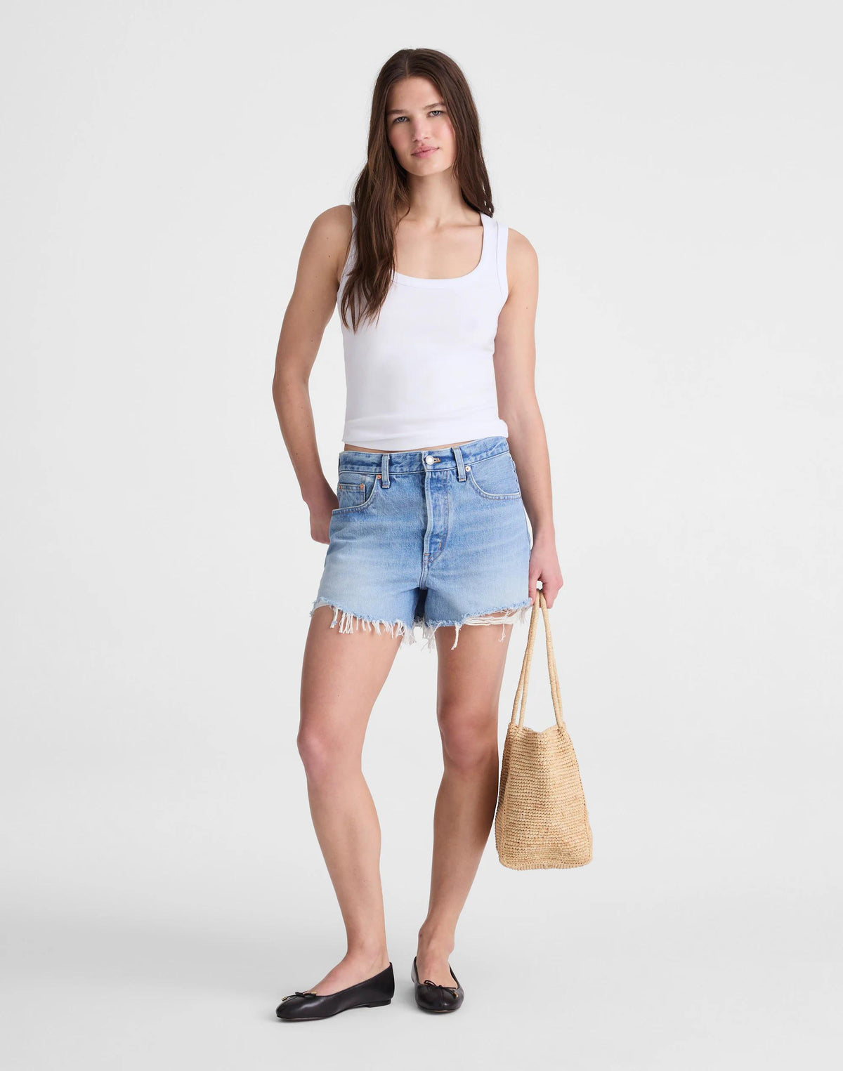Madewell The Essex Baggy Short Faded Horizon Wash
