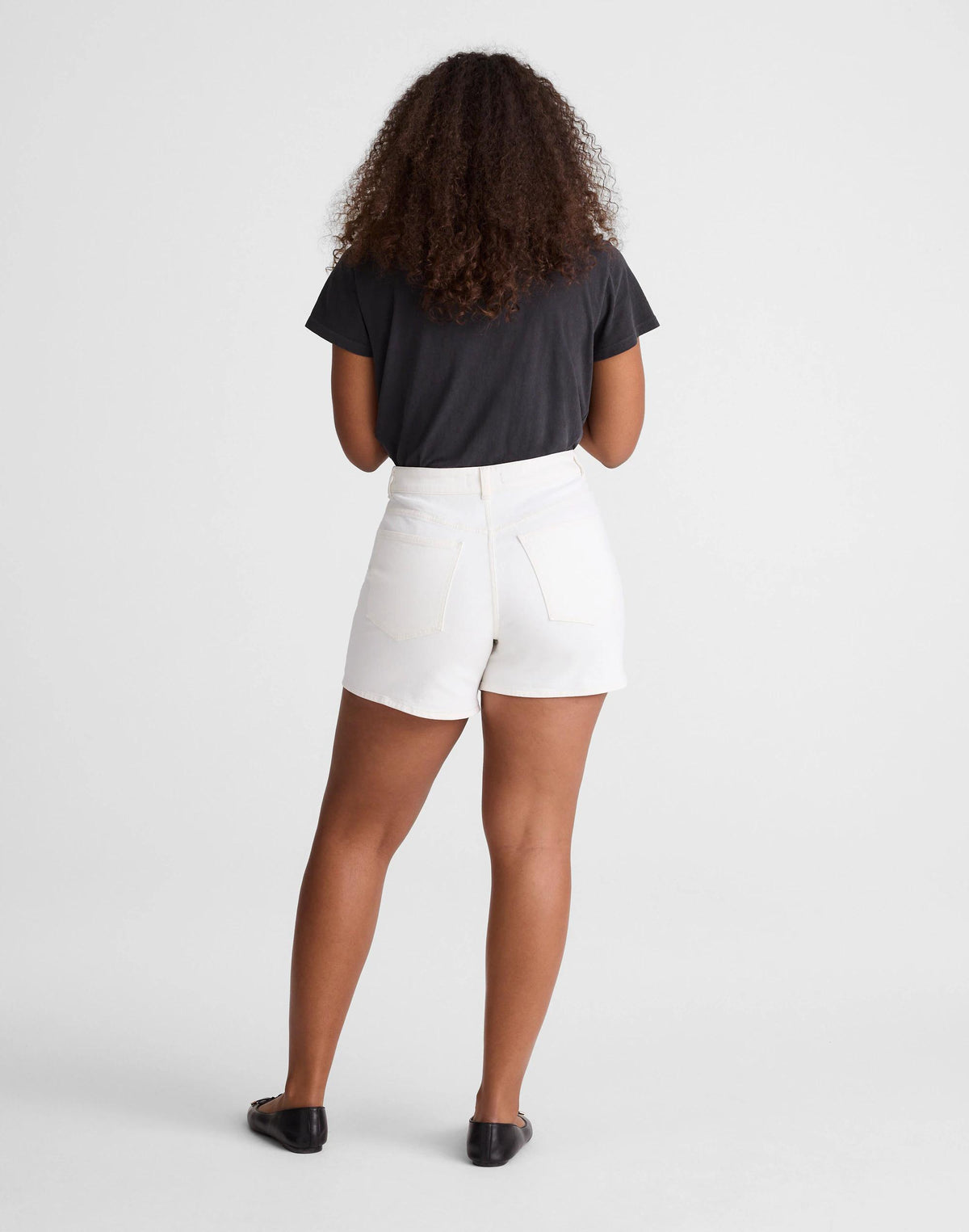 Madewell The Curvy Perfect Vintage Mid-Length Jean Short Tile White