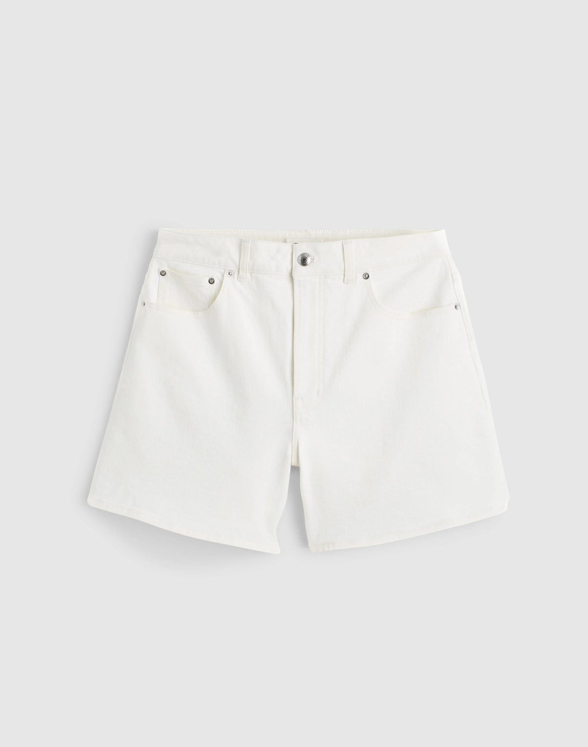 Madewell The Curvy Perfect Vintage Mid-Length Jean Short Tile White