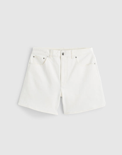 Madewell The Curvy Perfect Vintage Mid-Length Jean Short Tile White