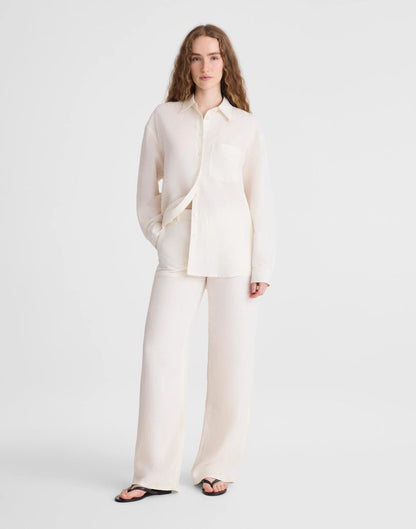 Madewell The Easy Shirt in Linen Blend Ivory Linen