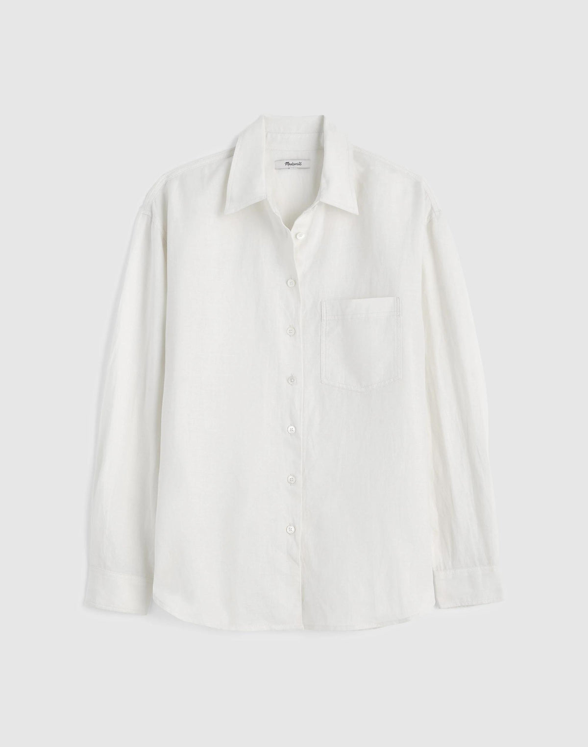 Madewell The Easy Shirt in Linen Blend Ivory Linen