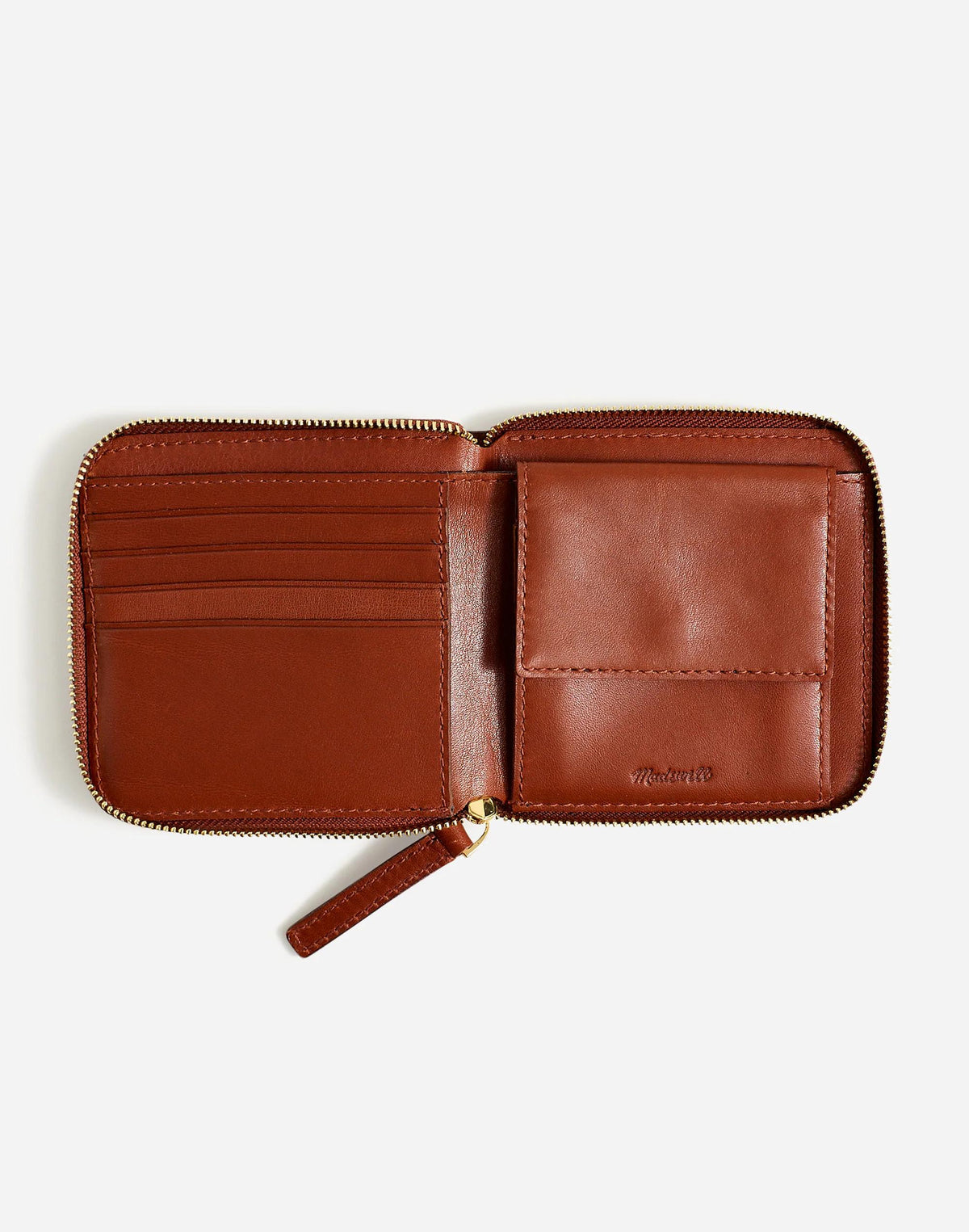Madewell The Essential Zip Wallet Warm Cinnamon