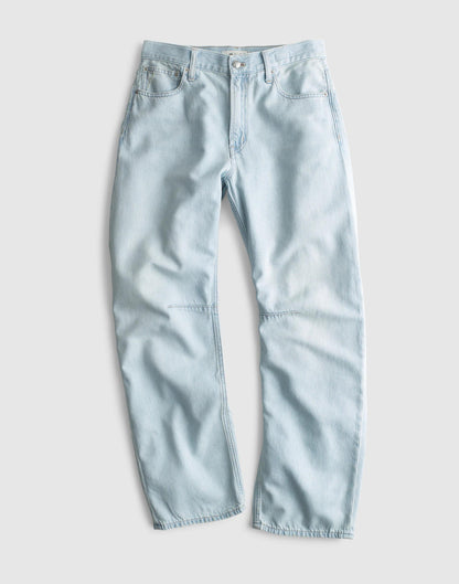Madewell The Darted Barrel-Leg Jean in Airy Denim Laguna Wash