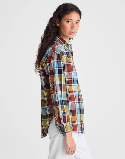 Madewell The Easy Shirt in Poplin Multi Plaid