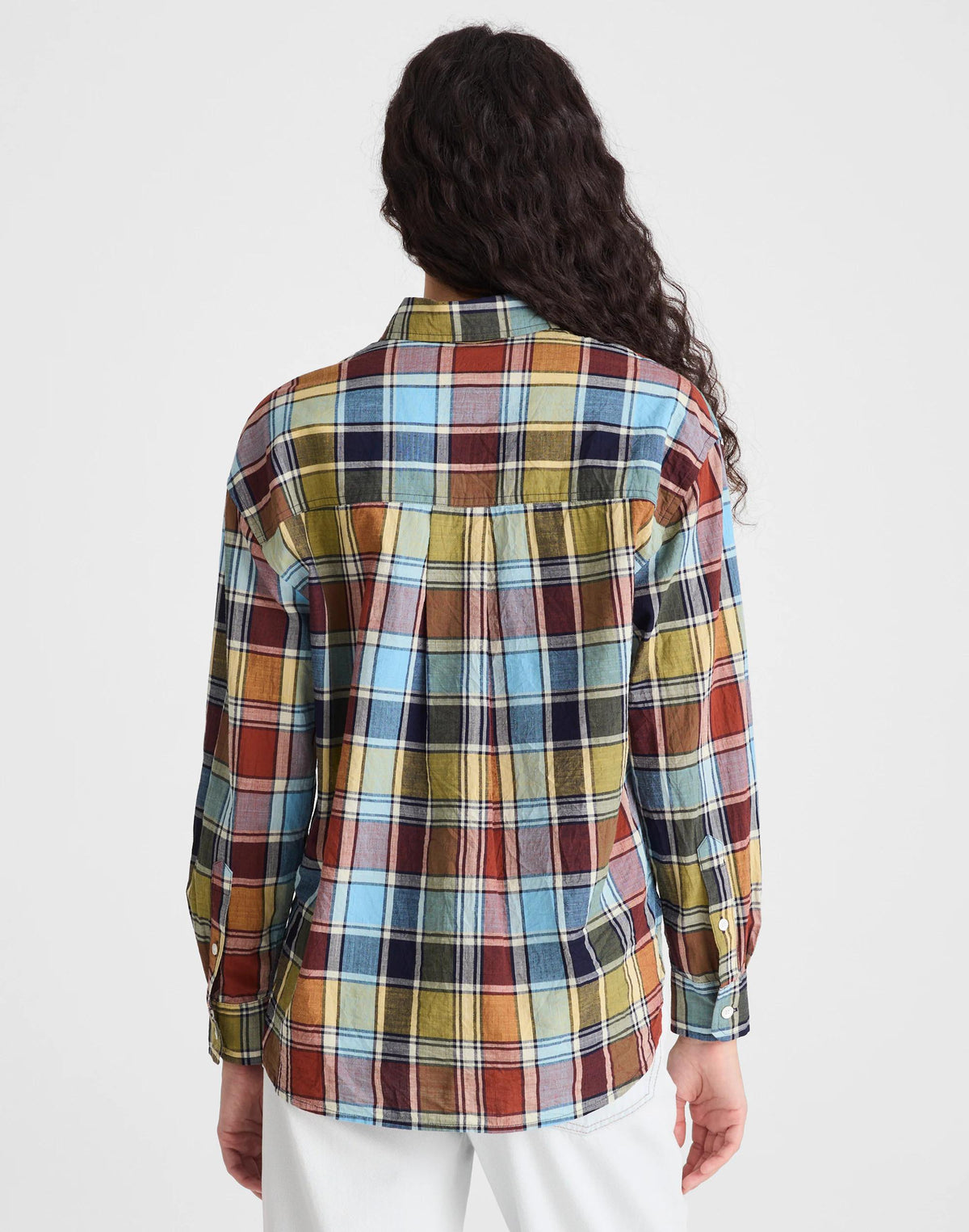 Madewell The Easy Shirt in Poplin Multi Plaid