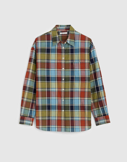 Madewell The Easy Shirt in Poplin Multi Plaid