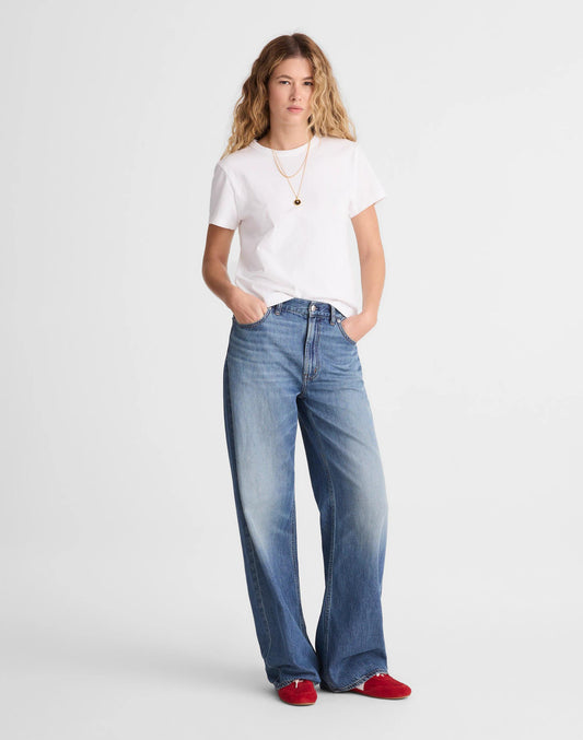 Madewell The Low-Slung Baggy Jean in Airy Denim Pickett Wash