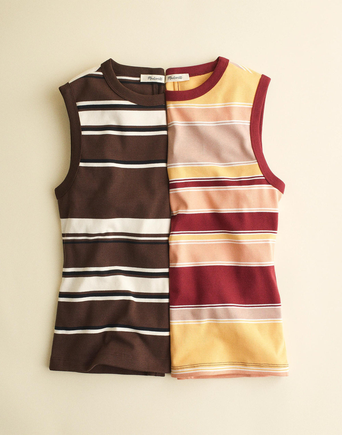 Madewell The '90s Shell Tank in Compact Cotton Dark Brown