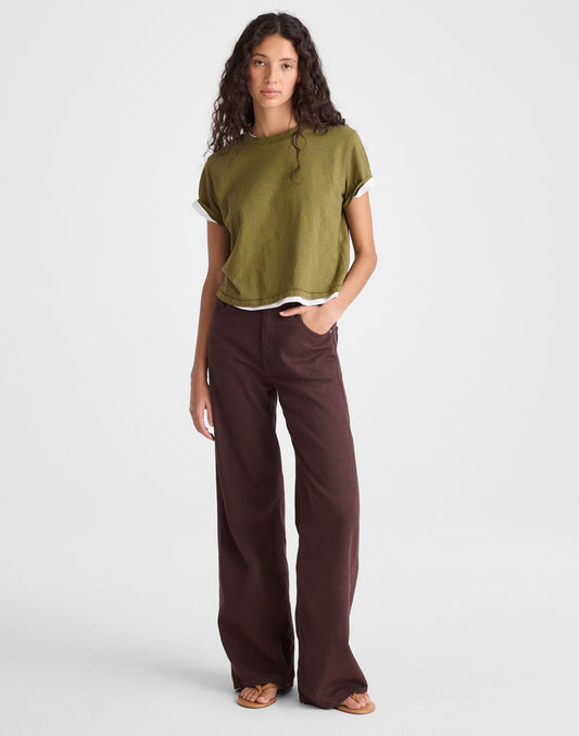 Madewell The Ultimate Wide-Leg Jean in Airy Denim Burnt Cocoa