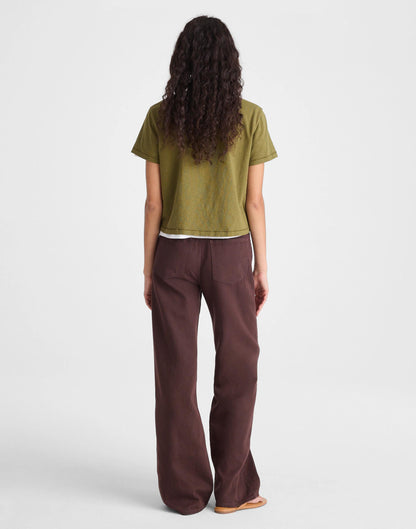 Madewell The Ultimate Wide-Leg Jean in Airy Denim Burnt Cocoa