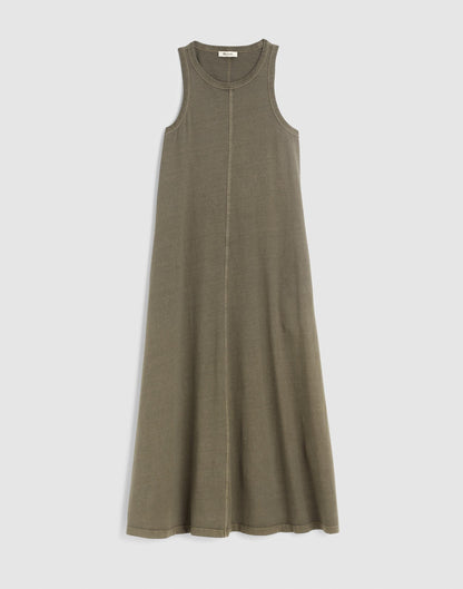 Madewell Seamed Tank Maxi Dress in Allday Jersey Faded Ivy