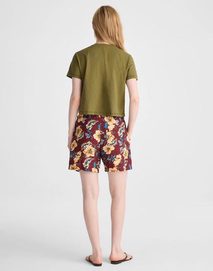 Madewell Pull-On Drawstring Boardshorts Dusty Merlot
