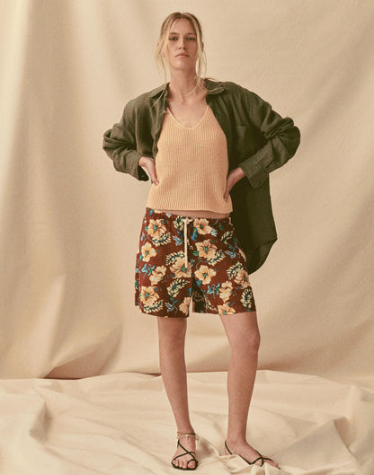 Madewell Pull-On Drawstring Boardshorts Dusty Merlot