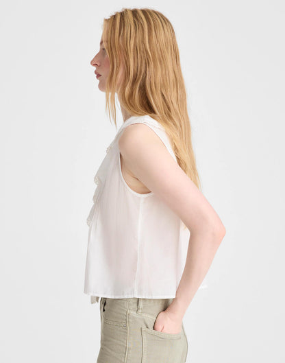 Madewell The Blaire Sleeveless Top White