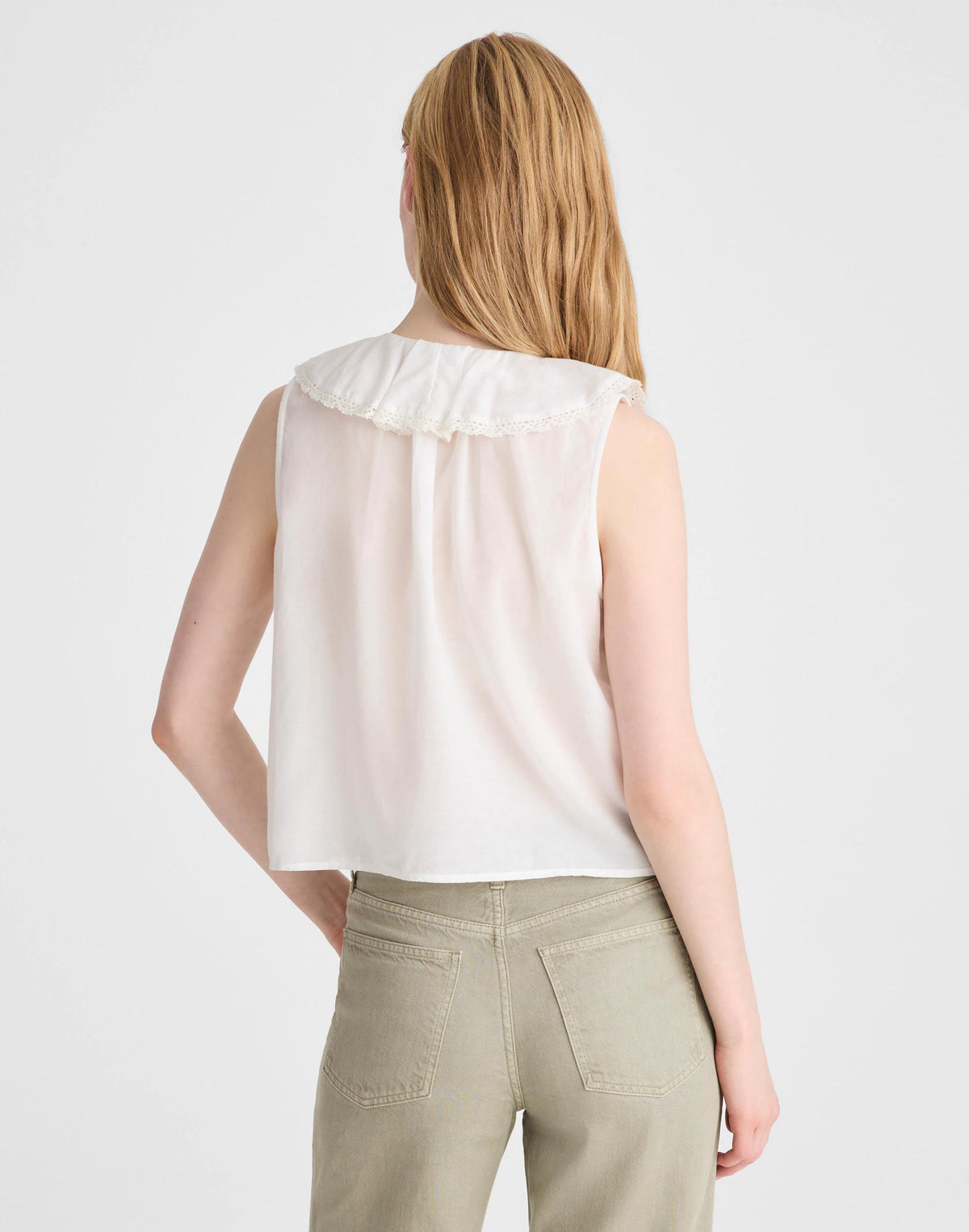 Madewell The Blaire Sleeveless Top White