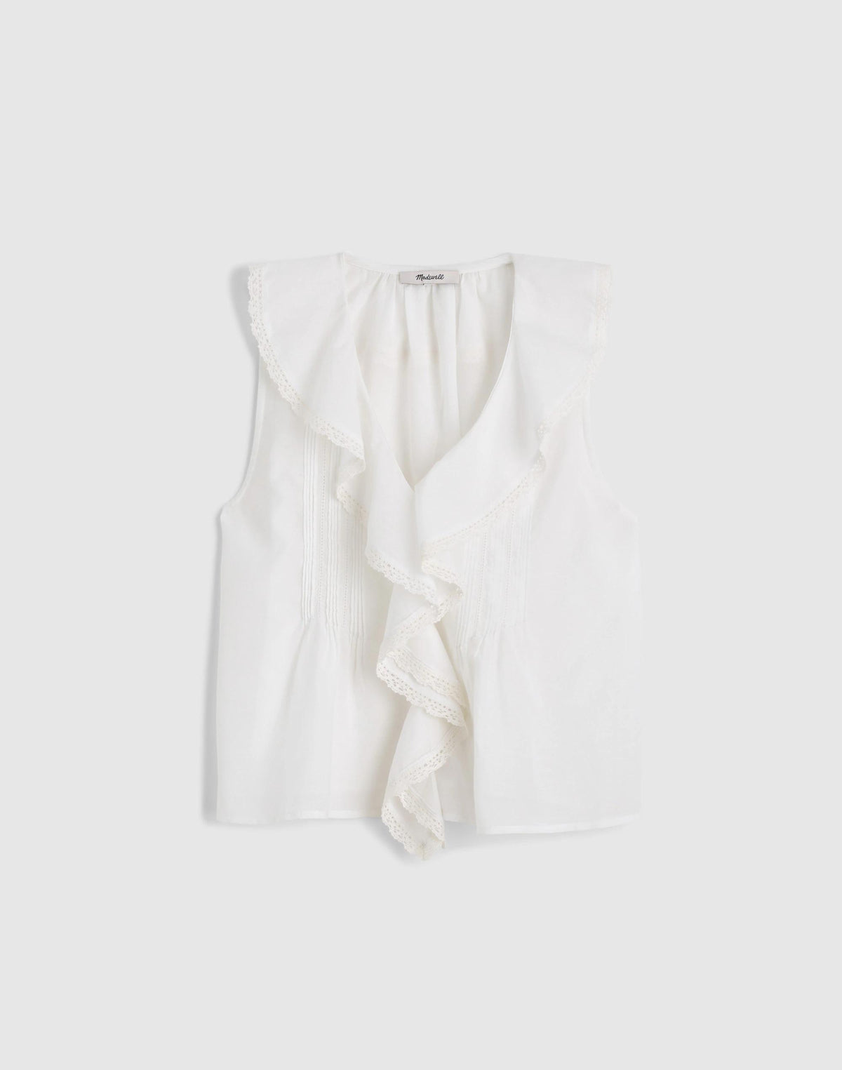 Madewell The Blaire Sleeveless Top White
