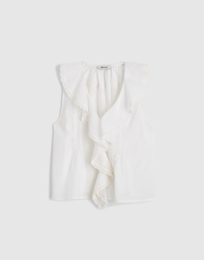 Madewell The Blaire Sleeveless Top White