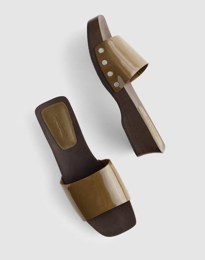 Madewell The Callen Clog Sandal Safari Khaki