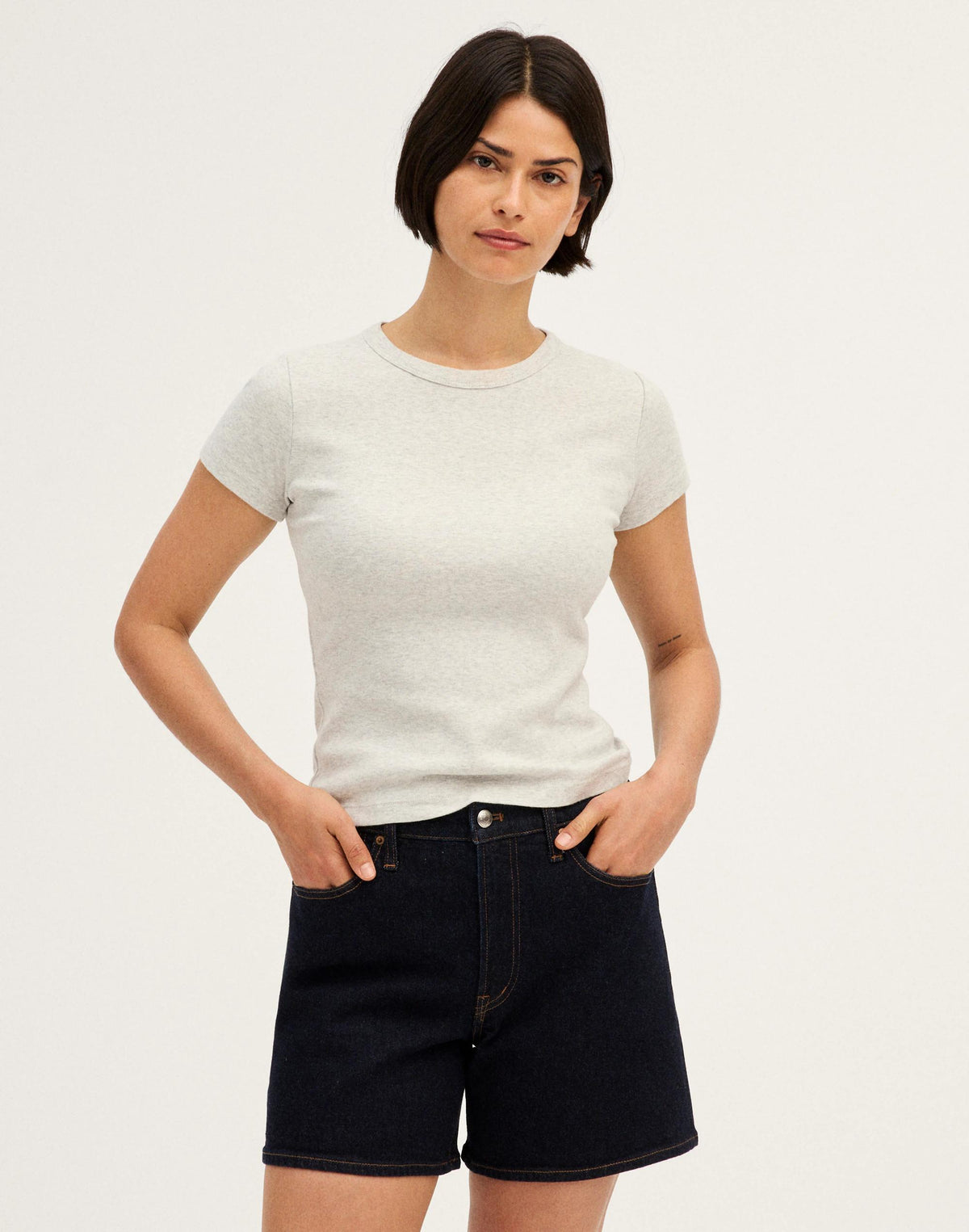 Madewell The Curvy Perfect Vintage Mid-Length Short Rinse Wash