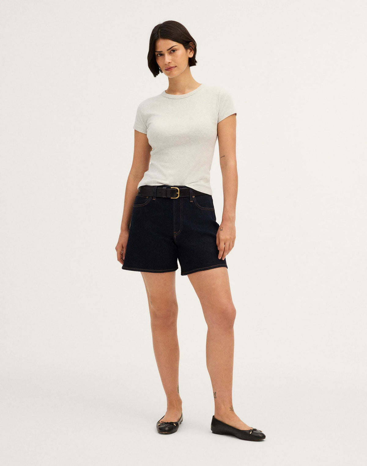 Madewell The Curvy Perfect Vintage Mid-Length Short Rinse Wash