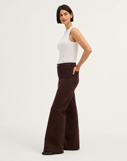 Madewell The Curvy Emmy Wide-Leg Pant Dark Carob