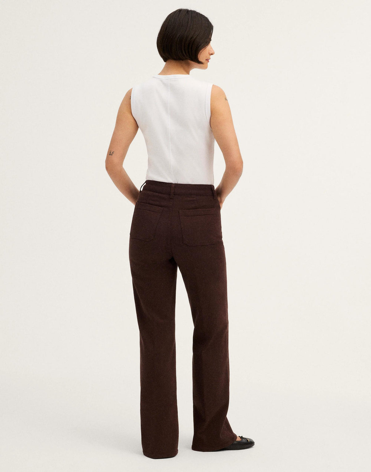 Madewell The Curvy Emmy Wide-Leg Pant Dark Carob