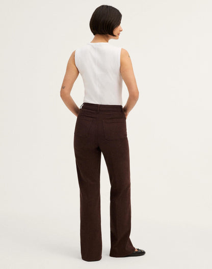Madewell The Curvy Emmy Wide-Leg Pant Dark Carob