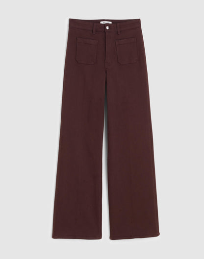 Madewell The Curvy Emmy Wide-Leg Pant Dark Carob