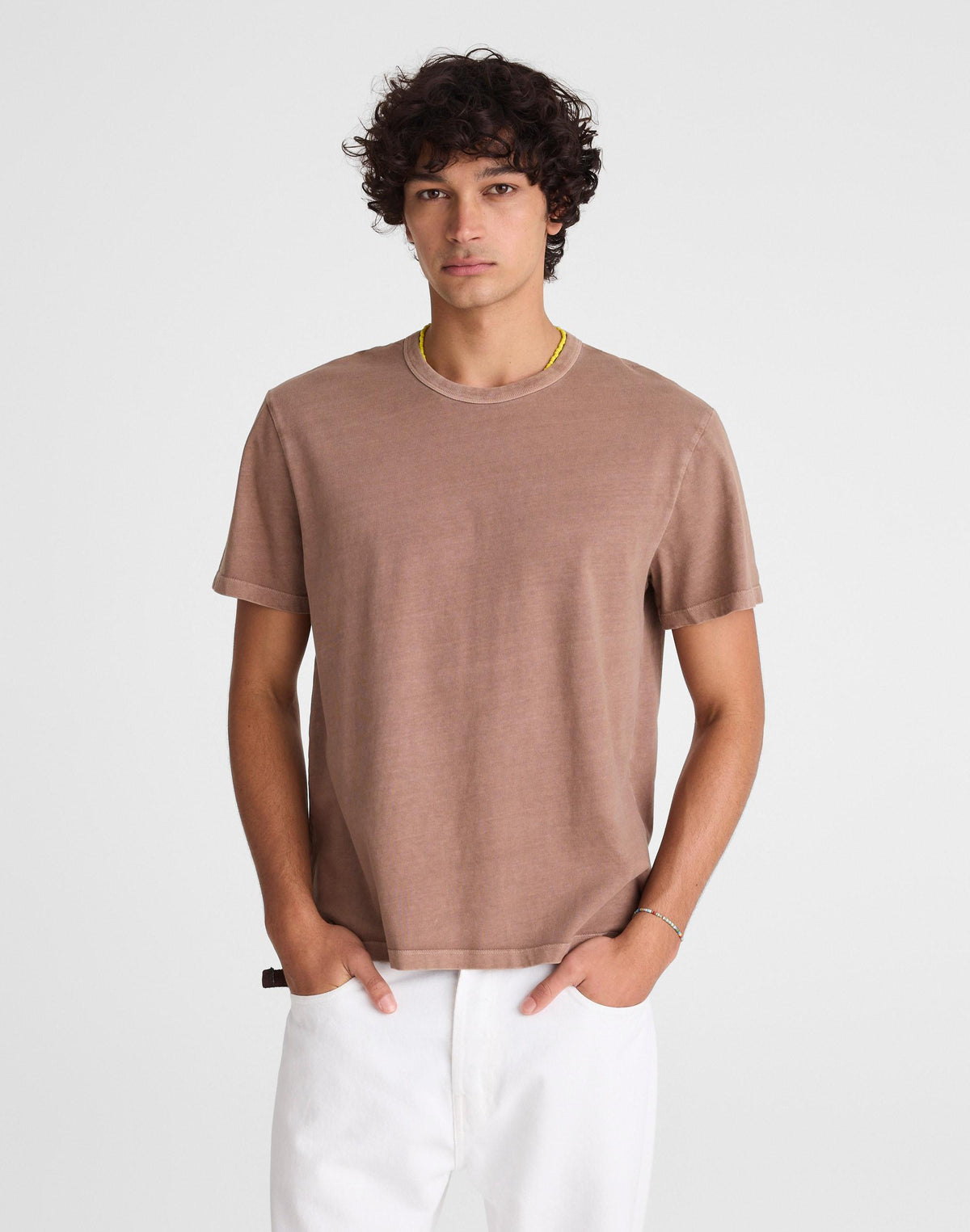 Madewell Garment-Dyed Allday Crewneck Tee Iced Mocha