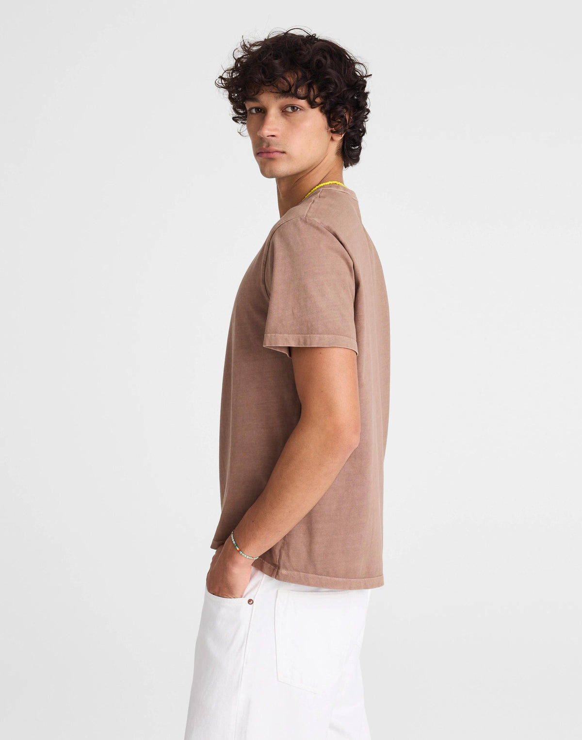 Madewell Garment-Dyed Allday Crewneck Tee Iced Mocha