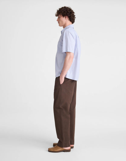 Madewell Pleated Chino Pants in Uniform Twill Chocolate