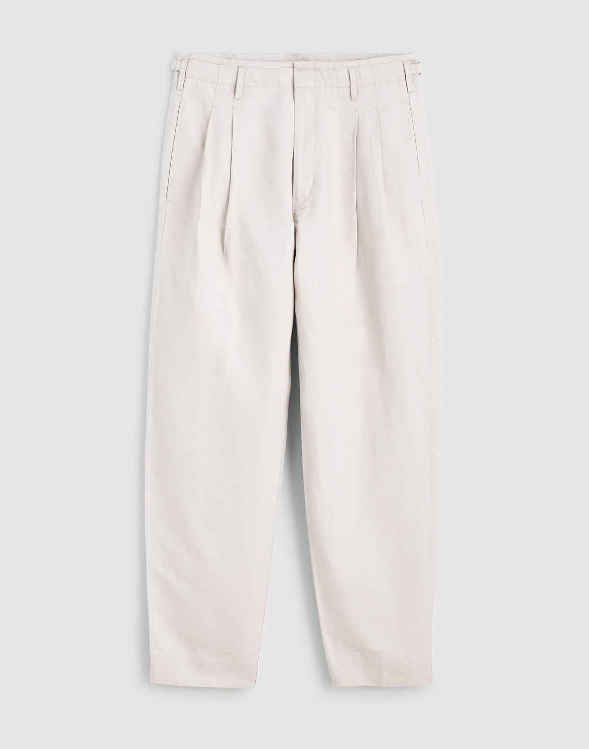Madewell Double-Pleated Trousers in Meridian Linen Blend Form Grey