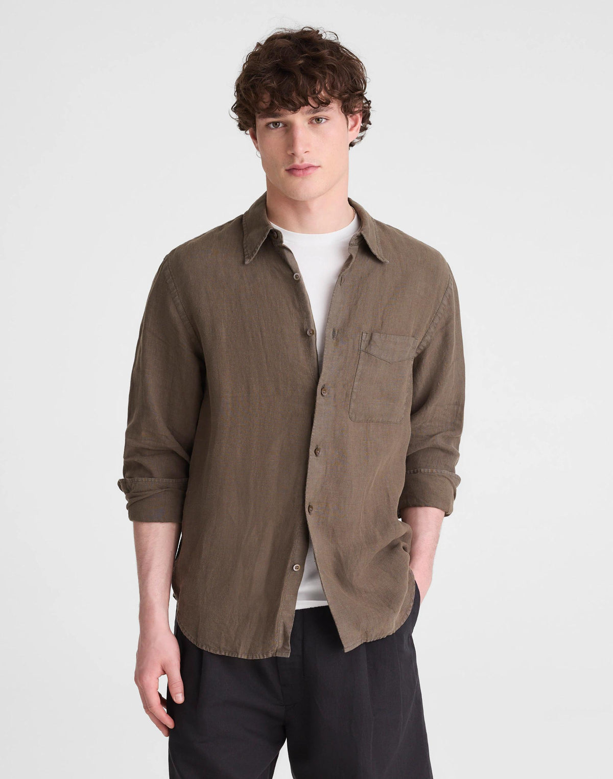 Madewell Button-Up Shirt in Linen Capers