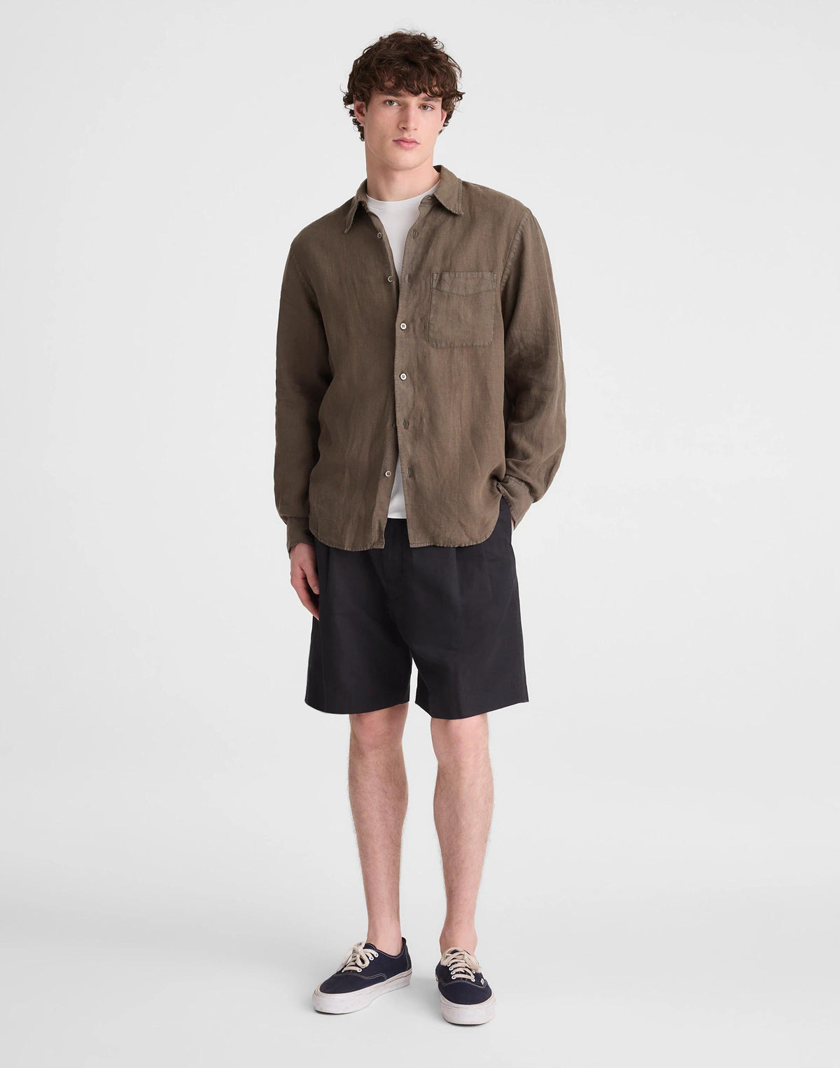 Madewell Button-Up Shirt in Linen Capers
