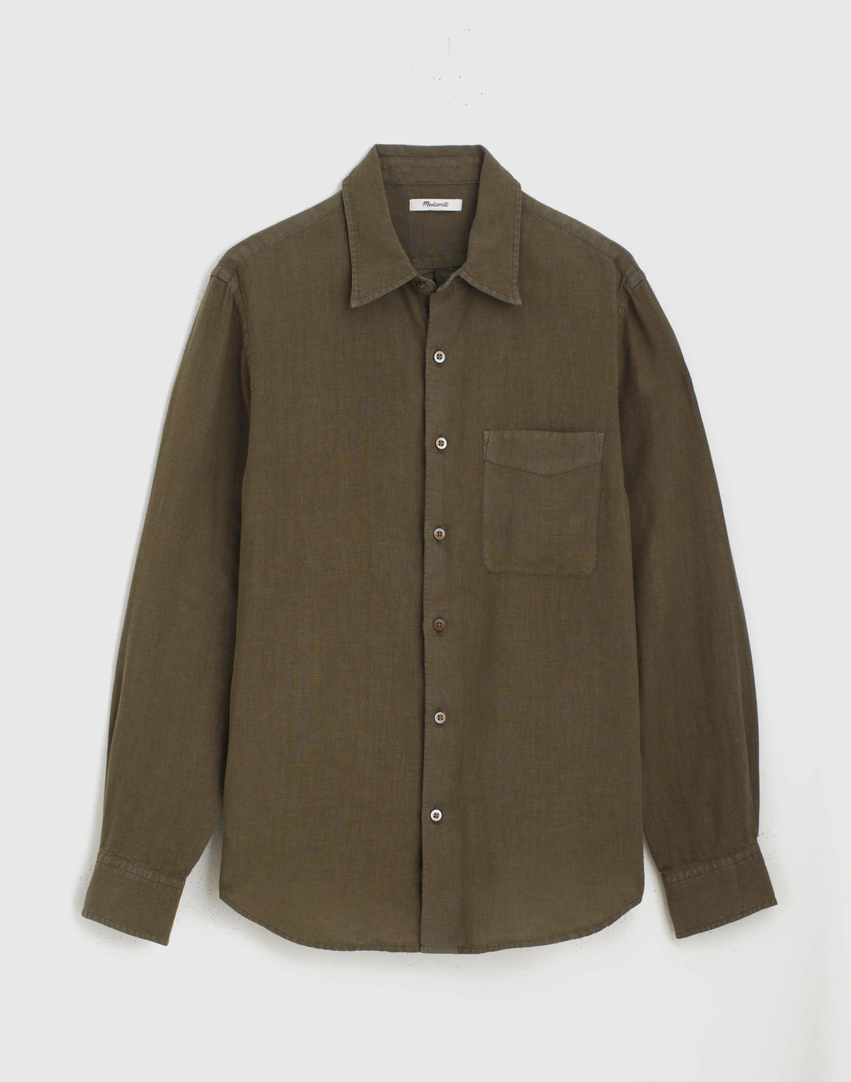 Madewell Button-Up Shirt in Linen Capers