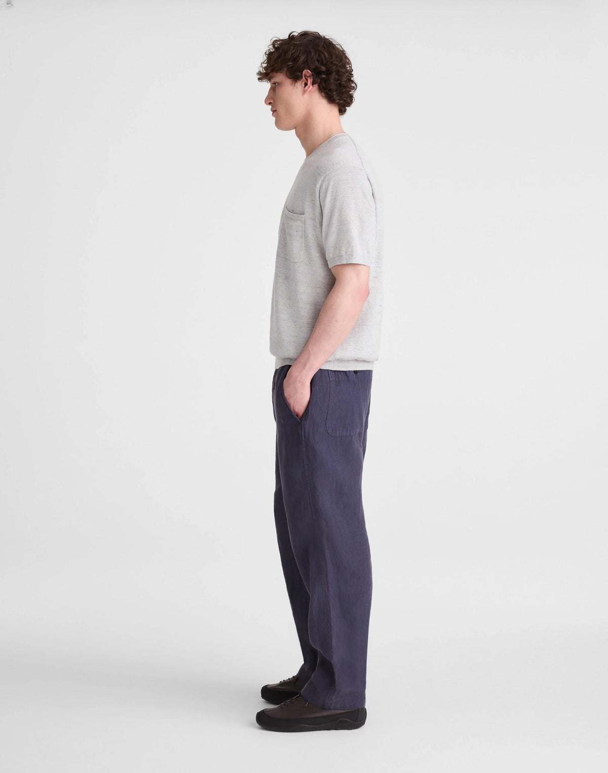 Madewell Pull-On Pant in Linen Ink