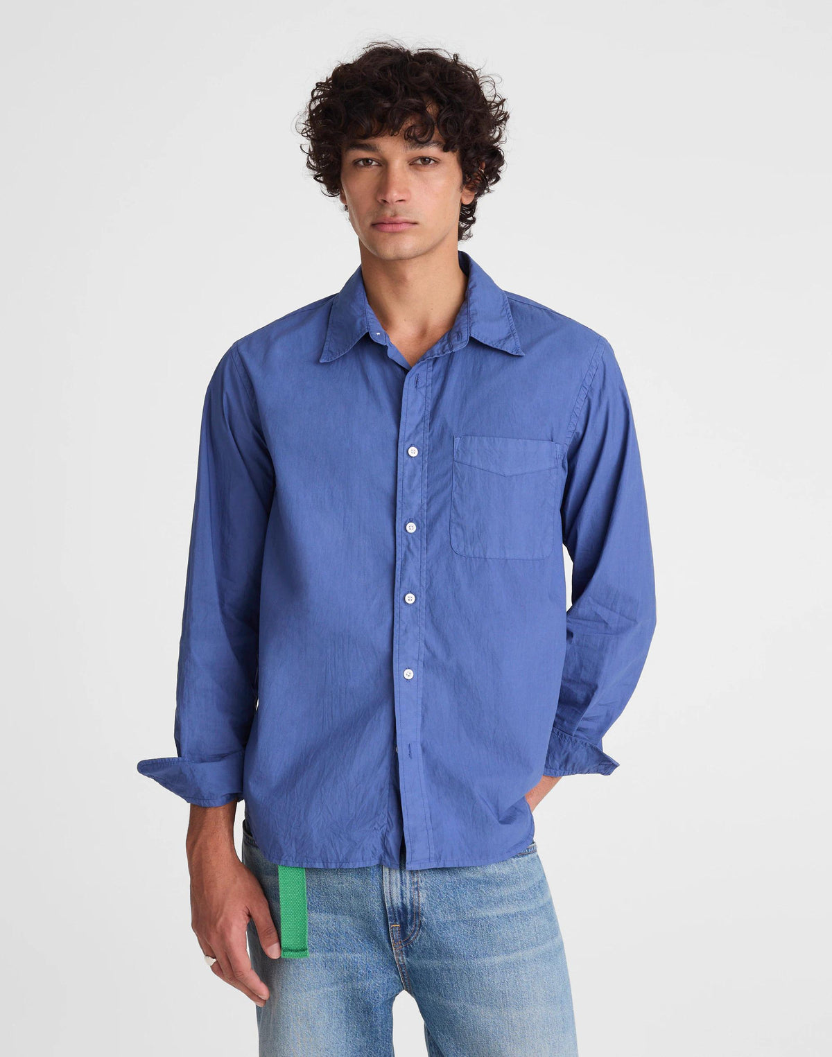 Madewell Button-Up Shirt in Crisp Poplin Nice Blue