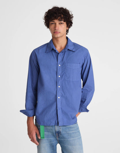 Madewell Button-Up Shirt in Crisp Poplin Nice Blue