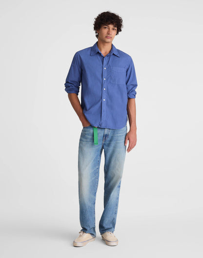 Madewell Button-Up Shirt in Crisp Poplin Nice Blue