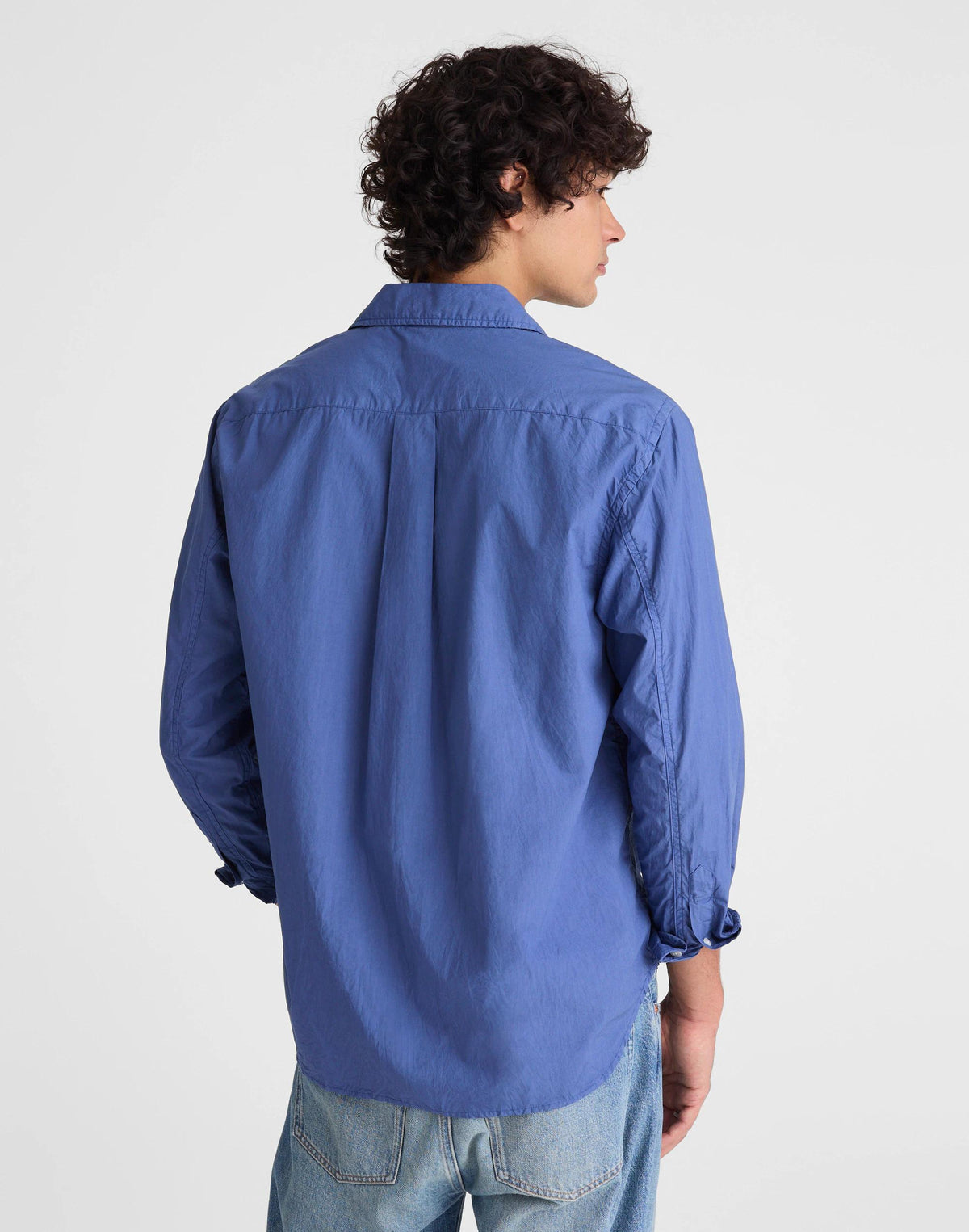 Madewell Button-Up Shirt in Crisp Poplin Nice Blue