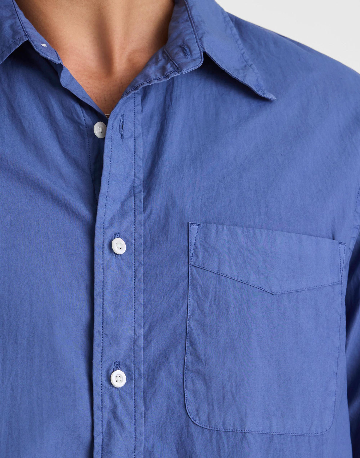 Madewell Button-Up Shirt in Crisp Poplin Nice Blue