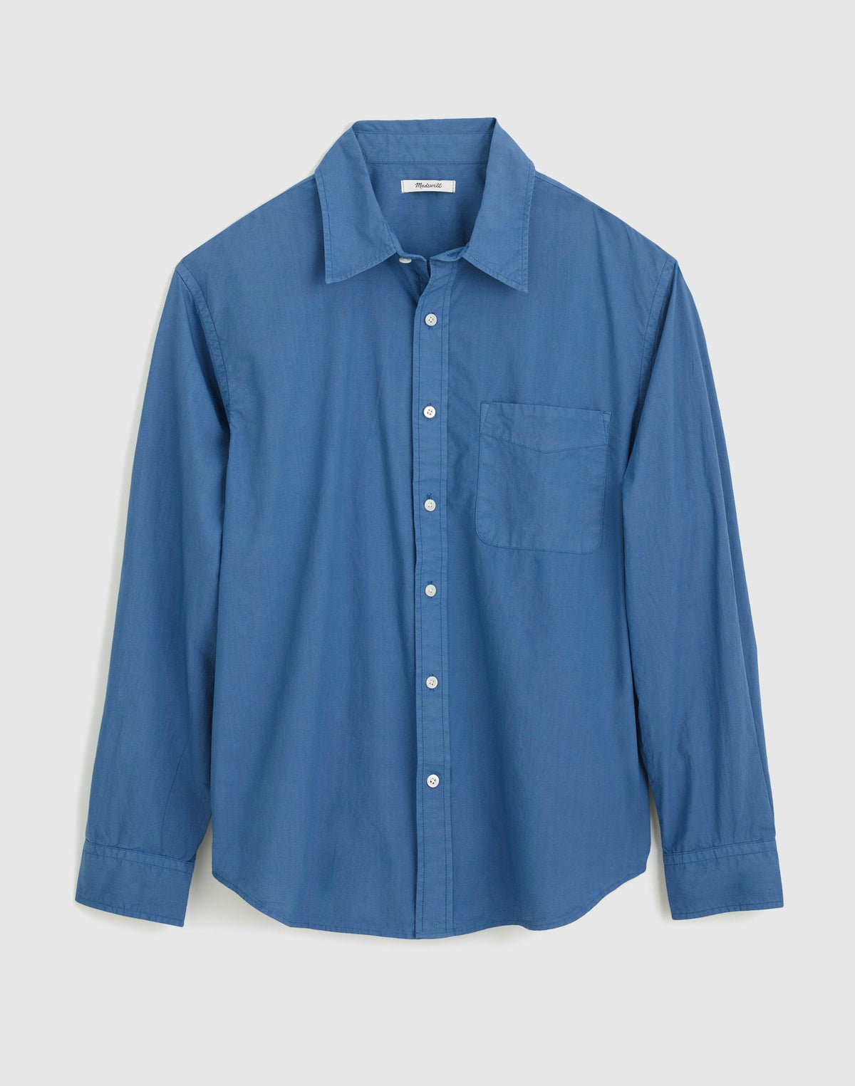 Madewell Button-Up Shirt in Crisp Poplin Nice Blue