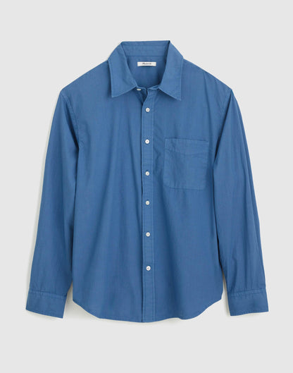 Madewell Button-Up Shirt in Crisp Poplin Nice Blue